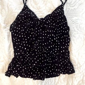 Girls Tie-Shoulder Peplum Cami